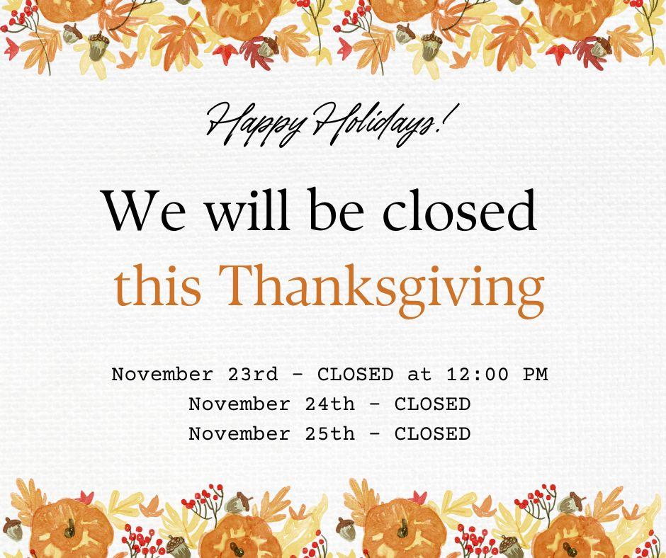 CLOSED FOR THANKSGIVING Eden Texas